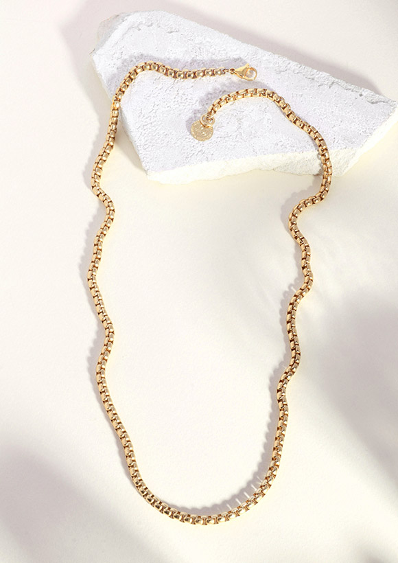 שרשרת-בוקס-3-Basic-ארוכה-זהב