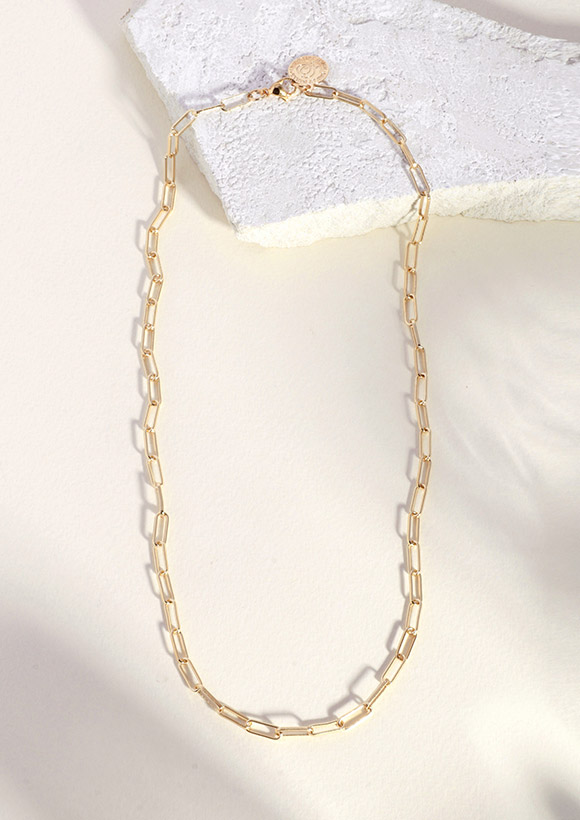 שרשרת-מלבנים-דקה-Basic-זהב