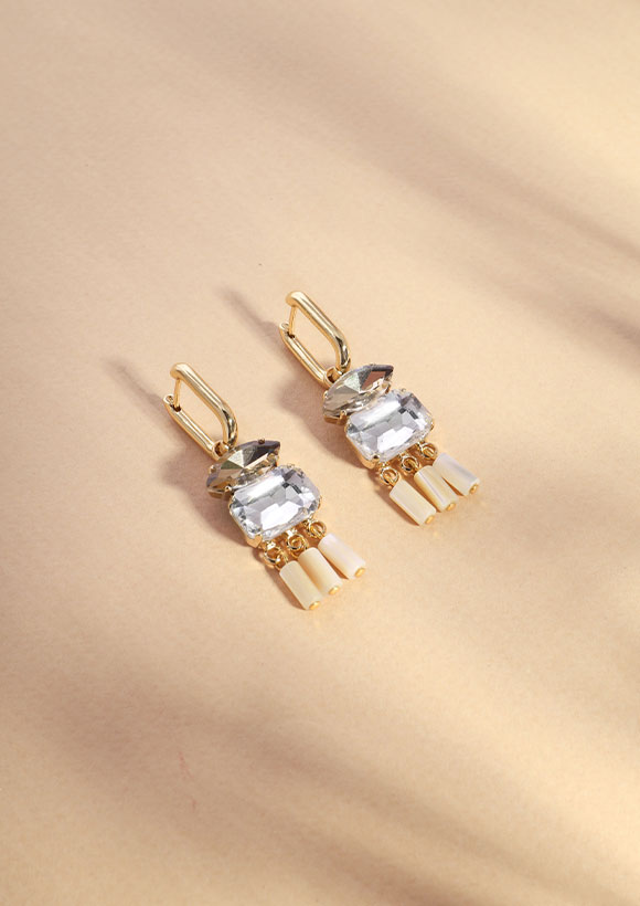 עגילי SAFARI טרייבל | קריסטל