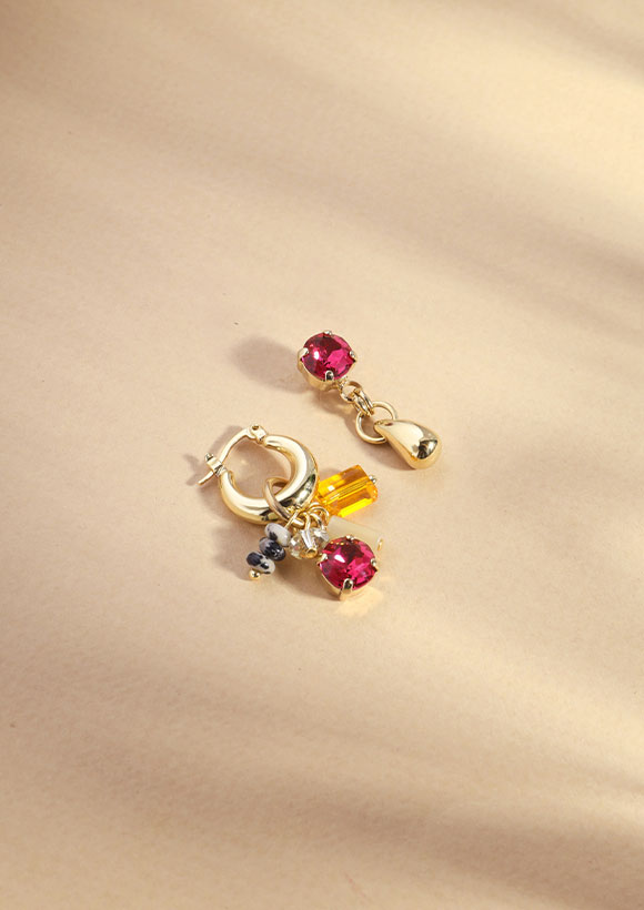 עגילי SAFARI יוניק | פוקסיה